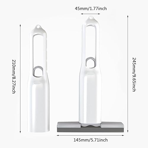 MVPACKEEY Mini balai presseur, lavable à la main, tête éponge absorbante, balai humide et sec pour enfants pour salle de bain, cuisine, vaisselle, bureau, voiture (blanc) - Nail Gallerys