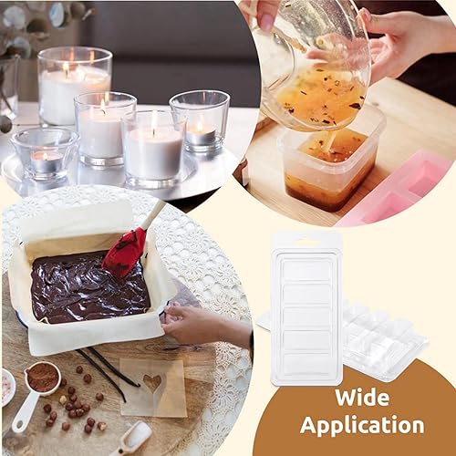 BOLAXHCA Lot de 100 moules à clamshell en plastique transparent avec 5 cavités pour la fabrication de bougies DIY - Nail Gallerys