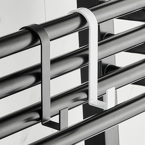 Faittoo Crochets pour Radiateur de Salle de Bain - 4 Pièces en Aluminium, Porte-Serviettes Adhésifs - Nail Gallerys