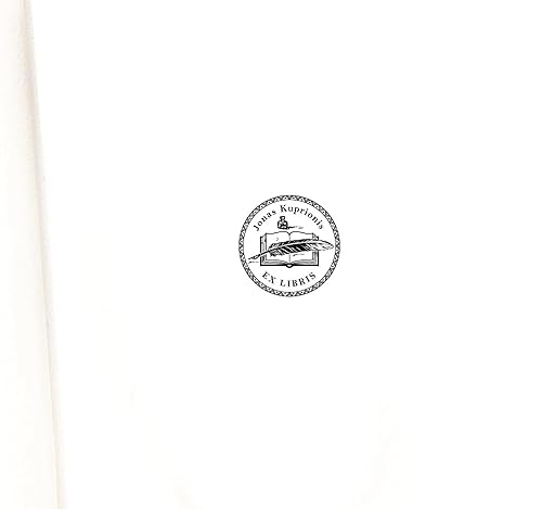 Ex libris Personnalisable Tampon Stylo Plume Calligraphie Encre Livre Carnet Notes, Cadeaux Amoureux Livres dans Boite Spéciale - Nail Gallerys