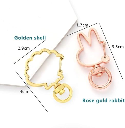 50 Pièces Fermoirs À Griffes De Homard Pivotant En Métal Forme D'étoile Pour La Fabrication De Bijoux, Fermoir En Alliage De Coeur Anneaux De Porte-clés Pour L'artisanat Bricolage Lanière Créative - Nail Gallerys