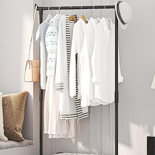 Portant à vêtements à roulettes, porte-vêtements à roulettes - Porte-vêtements robuste en métal - Porte-cintres - Porte-chaussures et chapeaux - Tringle à vêtements - Nail Gallerys