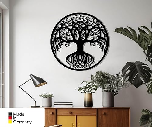 Arbre de vie - Décoration murale en métal - Dimensions : 30 x 30 cm - Nail Gallerys