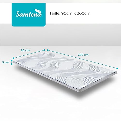 Samtena Surmatelas en gel pur 80 x 200 x 5 cm - Nail Gallerys