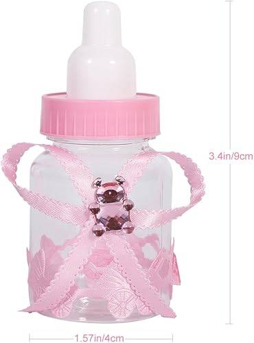 Biberon, 50 pièces bonbons biberon en plastique bonbon bouteille remplissable faveurs bouteille, pour cadeaux décorations(Rose) - Nail Gallerys