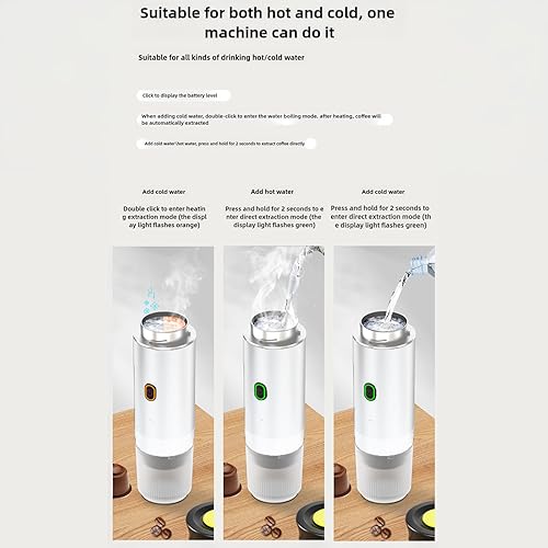 Nicoone Petite machine à café de camping, machine à expresso électrique sans fil 3 en 1 pour la maison, les voyages, le camping - Nail Gallerys