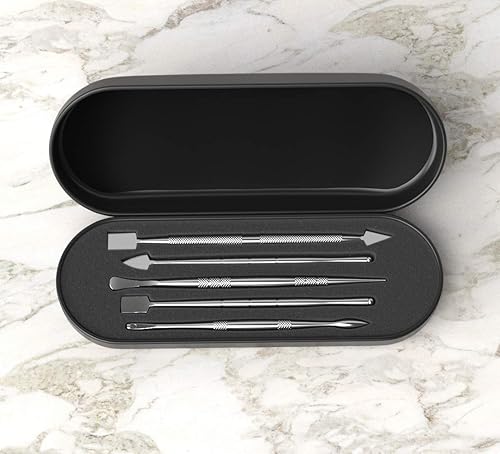 JCASE Dabbing Kit d'outils pour huile, cire, concentré, colophane, résine, acier (variante1) - Nail Gallerys