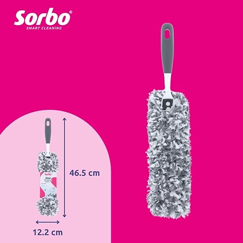 Sorbo Aimant Anti-poussière en Microfibre Gris/Blanc 46,5 x 12,2 cm - Nail Gallerys