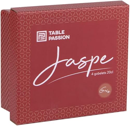 Table Passion - Coffret de 4 gobelets Jaspe Rouge 20 cl - Nail Gallerys