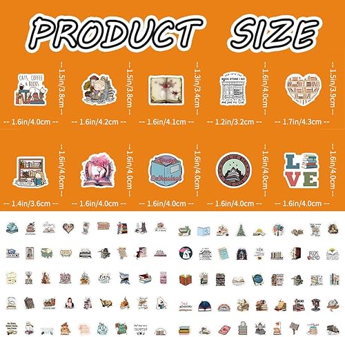 100 autocollants de lecture rétro, autocollants esthétiques pour scrapbooking, bouteille d’eau, ordinateur portable, scrapbook, journal, autocollants en vinyle imperméables - Nail Gallerys
