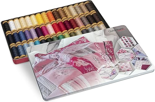 Gütermann creativ Cotton Box avec 48 bobines Coton C Ne 50 100 m, couleurs assorties 799781 - Nail Gallerys