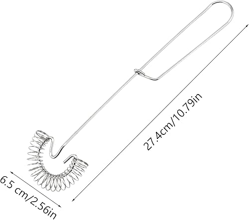 Lot de 2 fouets en spirale en acier inoxydable - Petit fouet à sauce - Mini fouet en spirale pour mixeur - Fouet à mousse - Facile à nettoyer - Pratique (argent) - Nail Gallerys