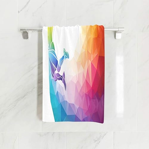Mnsruu Serviette de bain colorée en forme de joueur de basket-ball, pour hôtel, spa, gym, sport, 76 x 38 cm - Nail Gallerys