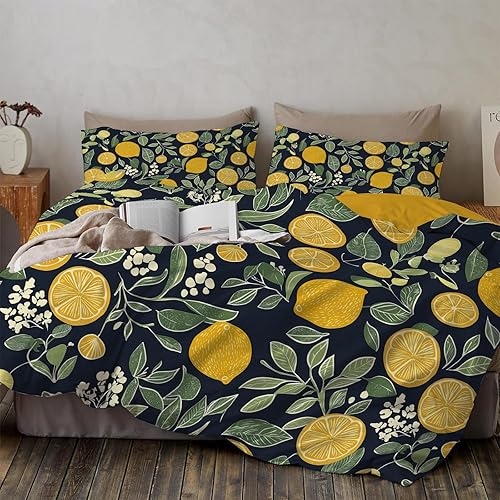 Parure de lit 200x200cm, Esthétique Moderne Sets de Housse de Couette, Modèle Feuilles Palmier Tropicales Ensemble Literie Double Face avec Fermeture éclair et 2X 65x65cm Taies d'oreiller, Sarcelle - Nail Gallerys