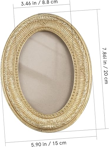 UKCOCO Cadre Photo Rétro Ovale 10 X 15 Cm Petit Cadre Photo Ovale Vintage Cadre Ovale Doré Cadre De Table Cadre Antique Pour Photos Cadre Rond En Or Blanc Résine Dorée - Nail Gallerys