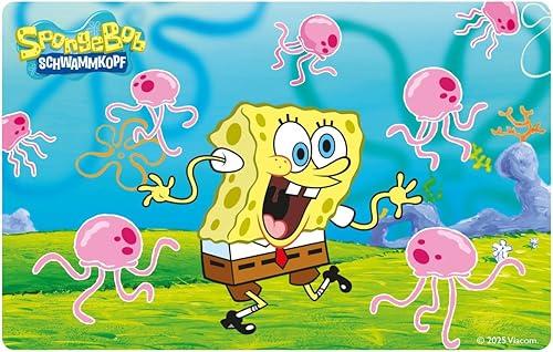 United Labels Boîte à déjeuner Bob l'éponge - Boîte à déjeuner avec cloison - Bleu - Nail Gallerys