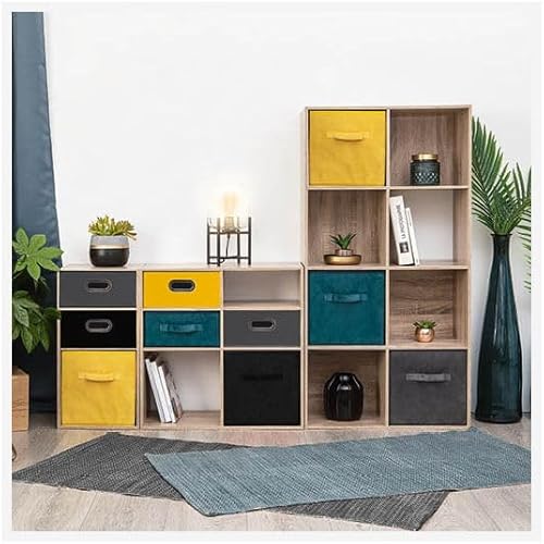 Five - Meuble Etagère de Rangement en Bois Gris 3 Cases Mix n' modul - Nail Gallerys