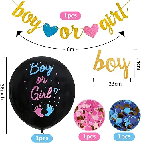 CVFRTT Ballon Révélateur De Genre 1 Pièce, Drapeau À Tirer pour Garçon Ou Fille, Breloque Révélatrice De Sexe De Bébé, Décoration De Fête Prénatale 1 Pièce - Nail Gallerys