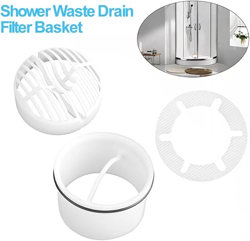Eawfgtuw Siphon de douche filtre panier de remplacement pour les modèles 6960 6963 6961 6962 Structure tamis ondulée Siphon à cheveux efficace Facile à installer Plastique blanc - Nail Gallerys