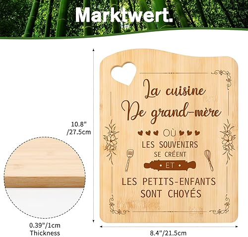 Cadeau Mamie Anniversaire, Planche à Découper Unique en Bambou Gravée à la Main, Cadeau Fete des Grand Mere, Cadeau Anniversaire Mamie, Cadeau pour Mamie Original, Idée Cadeau Mamie Noel - Nail Gallerys