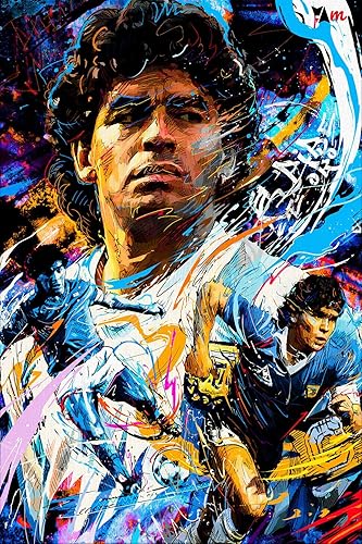 Magic Canvas Art Diego Maradona Impression sur toile Pop Art 1 pièce Impression sur toile de qualité supérieure – B8387 Matériau : poster sans cadre 60 x 40 cm - Nail Gallerys