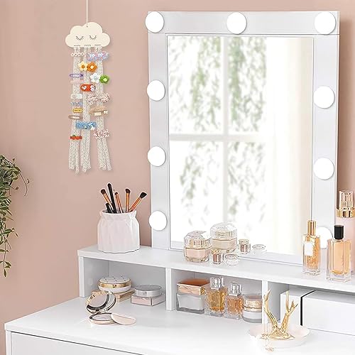 Rangement pour Accessoires de Cheveux,Rangement pour Barrettes à Cheveuxs,Support de Bandeau en Forme de Nuage,Organiseur Mural en Bois pour Pinces à Cheveux et Nœuds,Décoration peu Encombrante - Nail Gallerys