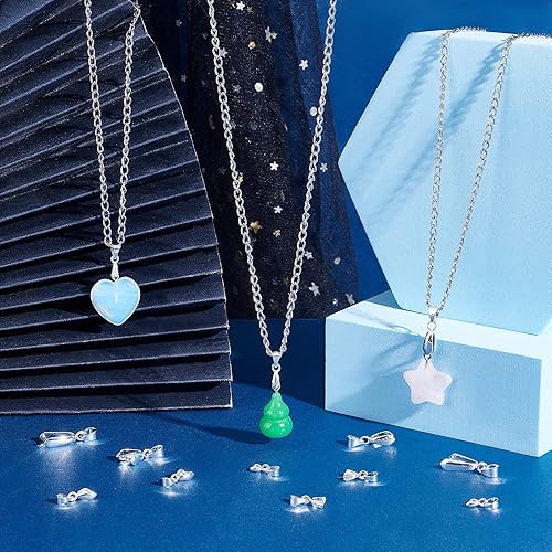 PH PandaHall90pcs Fermoir en Argent 6 Tailles Pinces à Glace pour la Fabrication de Bijoux - Nail Gallerys