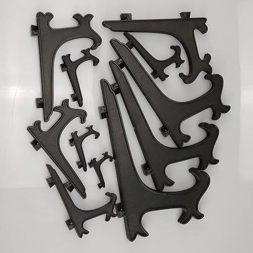 Zeizafa Chevalet en plastique noir de 6,3 cm, 7,3 cm, 12,7 cm, support de rangement pour cadre photo, piédestal pour objets de collection, décoration de table de mariage, cadre photo, support sur pied - Nail Gallerys