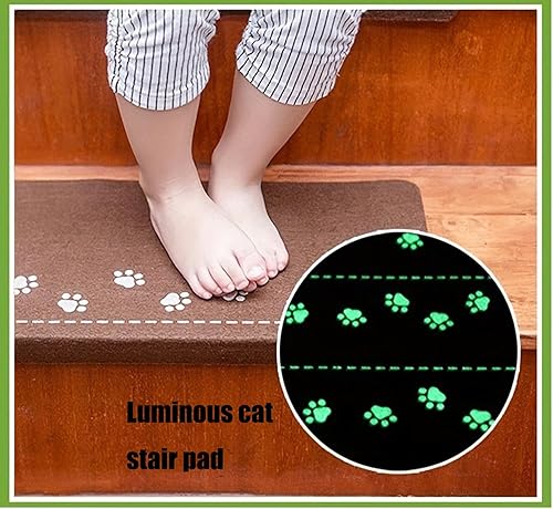 Yrhrol Lot de 2 tapis d'escalier lumineux antidérapants pour décoration d'intérieur, tapis de sol pour enfants et chiens - Nail Gallerys