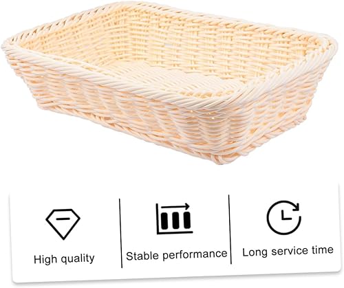 ABOOFAN 1 Pièce Corbeille à Fruits Tressée En Plastique Engrener Osier Petit Tissé Avec Corbeilles à Pour Servir Stockage Panier Rangement Corbeille De Fruits Tressée Panier Tressé Pp - Nail Gallerys