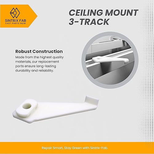 Sintrix-Fab Lot de 4 glissières de rechange pour rails de rideaux à 3 voies compatibles avec IKEA VIDGA Remplace les pièces IKEA 10078137/10067893 - Nail Gallerys
