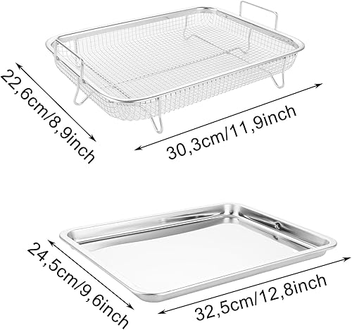 LDXDRU Plaque de cuisson avec grille de refroidissement pour four, grille de cuisson en acier inoxydable, plaque de cuisson avec grille à gâteau, plaque à gâteau et grille de refroidissement, plaque - Nail Gallerys