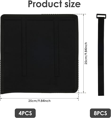 IXTIX 4PCS Tapis d'Escalier pour Lit Superposé pour Enfant/Adulte, Antidérapant Groupé 25 * 25CM, Protection d'Echelle de Lit Superposé Enfant pour Chambre ou Dortoir, Noir - Nail Gallerys