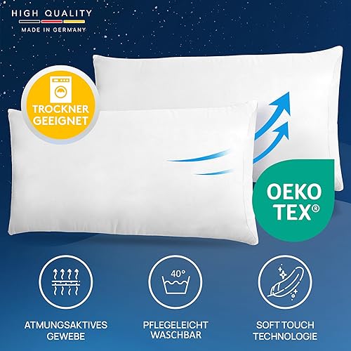 LILENO HOME Lot de 1 de garnissage d'oreiller 40x80 cm - Coussin intérieur Lavable à 40°C adapté aux allergiques - Garnissage en Polyester comme Coussin de canapé, Coussin Cocktail et Oreiller - Nail Gallerys