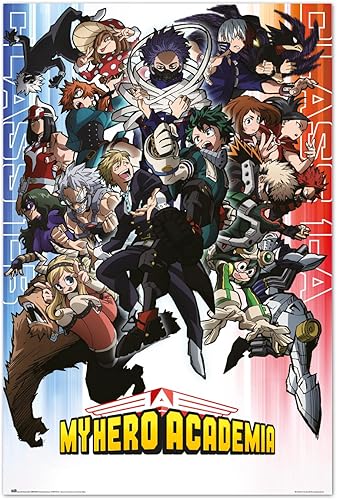 Grupo Erik My Hero Academia Season 4 Poster - 36 x 24 pouces / 91,5 x 61 cm - Expédié enroulé - Posters et impressions - Affiches murales, SAISON 4 - Nail Gallerys