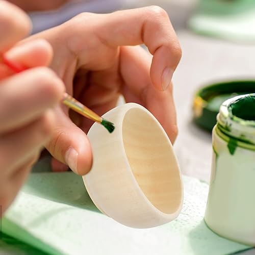 MAGICLULU 10 Pièces Petit Bol En Bois Bols En Bois Inachevé Petits Bols Matériel D'Artisanat En Bois Fournitures De Bricolage Artisanat Bols En Bois Mini Couverts En Bois Jouets En Bois - Nail Gallerys