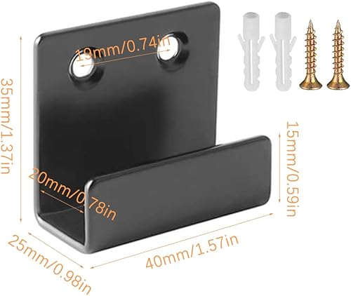 Hwtcjx Fixation Miroir, 8 Pièces de Présentoir en Carreaux de Céramique, Crochet en Métal, avec vis et Tube Dexpansion, Adapté à laffichage de Peinture à lhuile, Affichage de Cadre Photo (Noir, XL) - Nail Gallerys