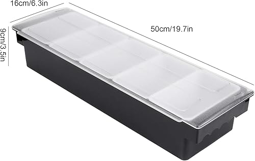 Cikonielf Boîte d'assaisonnement avec couvercle contenant de stockage d'assaisonnement Bar porte-condiments distributeur de fruits(Trois grilles) - Nail Gallerys