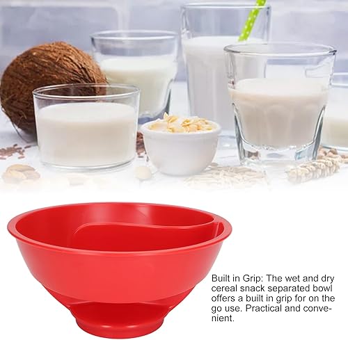 Bol à CéRéAles Anti DéTrempé, Bols DiviséS pour Enfants et Adultes, Bol à Collation Séparé Empilable sans BPA pour CrèMe Glacée, Yaourt, Baies, Frites (Blanc) - Nail Gallerys