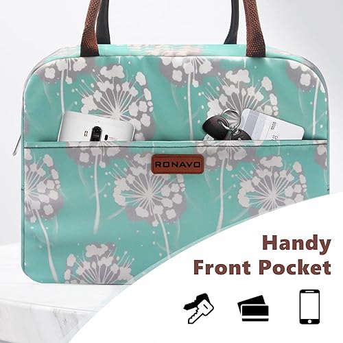 RONAVO Sac à déjeuner guépard pour femme – le travail, boîte imprimé léopard, sacs isothermes côtés doux, grande capacité (imprimé léopard) - Nail Gallerys