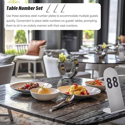 WLCGYD Numéro de Table Numéros De Table De Restaurant, 1-50 51-100, Cadres/Supports pour Cafés, Bars, Réceptions De Mariage, Fêtes, Décoration De Centre De Table À Manger(Red,51-100 (5x5x12cm)) - Nail Gallerys