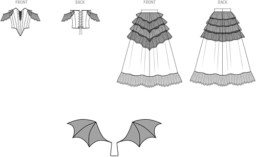 SIMPLICITY Patron de couture SS3063H5 pour costume corset et jupe par Raine Emery H5 (34-38-40-42) - Nail Gallerys