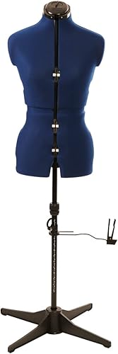 Sewing Online Mannequin Couture Réglable, Bleu Marine | Petite (S) [Taille EUR 36 à 44] - Nail Gallerys