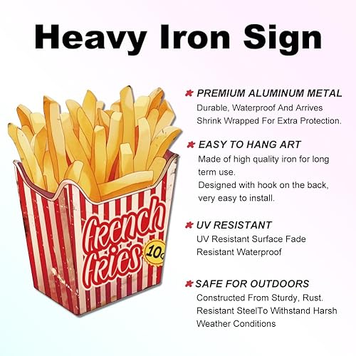 SUPERDANT Plaque Metal Vintage pour Frites Plaque Decorative Metal pour Frites Affiche Rétro en Métal pour Frites Plaque Murale Decorative Décoration Murale Deco Vintage - Nail Gallerys