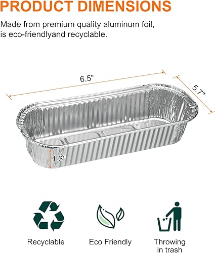 sourcing map Lot de 30 moules à tarte rectangulaires jetables en feuille d'aluminium de 16,5 cm pour tartes, quiches, tartelettes, cuisson, réchauffement des fêtes, argenté - Nail Gallerys