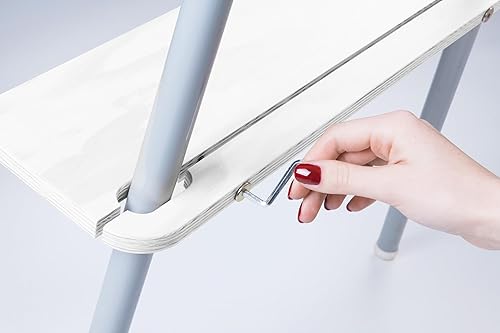 WOODYGIFT Repose-Pieds Compatible avec Chaise Haute Antilop Repose Pieds Antidérapant en Bois Blanc Accessoire pour Chaise Haute IKEA - Nail Gallerys