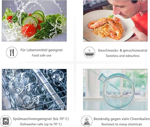 Lot de 5 bouteilles compte-gouttes en polyéthylène basse densité avec bouchon Bouteilles souples pour la cuisine, les loisirs ou le laboratoire, Transparent, 5x 250 ml - Nail Gallerys