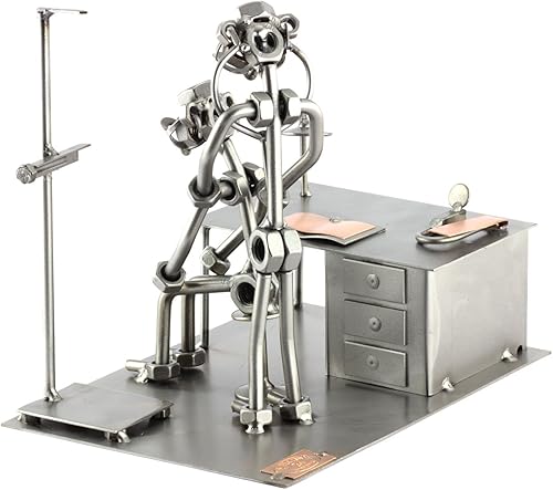 Steelman24 I Figurine en métal Médecin Praticien I Made in Germany I Idées Cadeaux I Sculpture d’Acier I Hommes de métal - Nail Gallerys