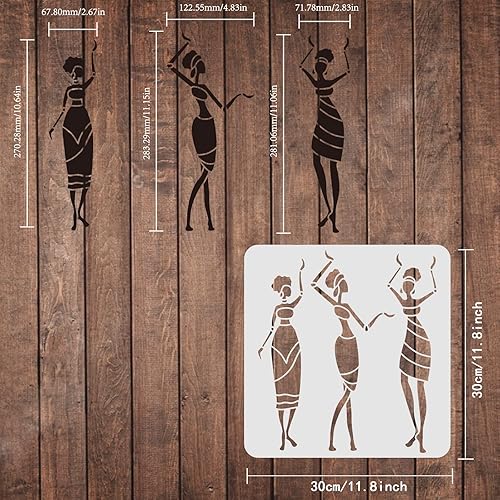 FINGERINSPIRE Pochoirs en Plastique pour Dessin et Peinture Motif Planètes Galaxie 30 x 30 cm Pochoirs Planétaires Décoratifs Carrés pour Peinture sur Bois, Sol, Mur et Tissu - Nail Gallerys