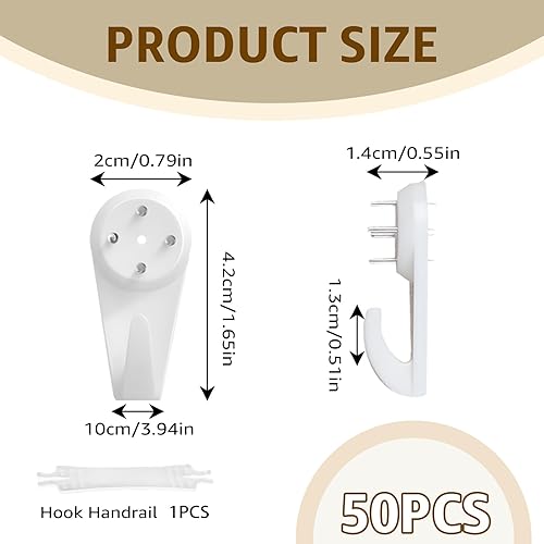 50 Pièces Crochet Mural, Crochets à Photo Non-Trace Kit de Suspension de Tableaux Crochets Muraux pour Cadre Photos Sans Percer Gain d'espace Faciles à Utiliser pour Accrocher des Tableaux Cadres - Nail Gallerys